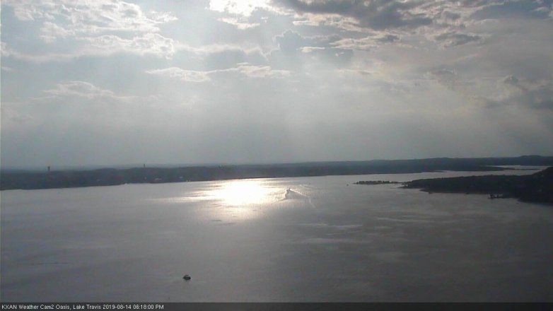 Lake Travis webcam, August 14, 2019 5:20 PM CT