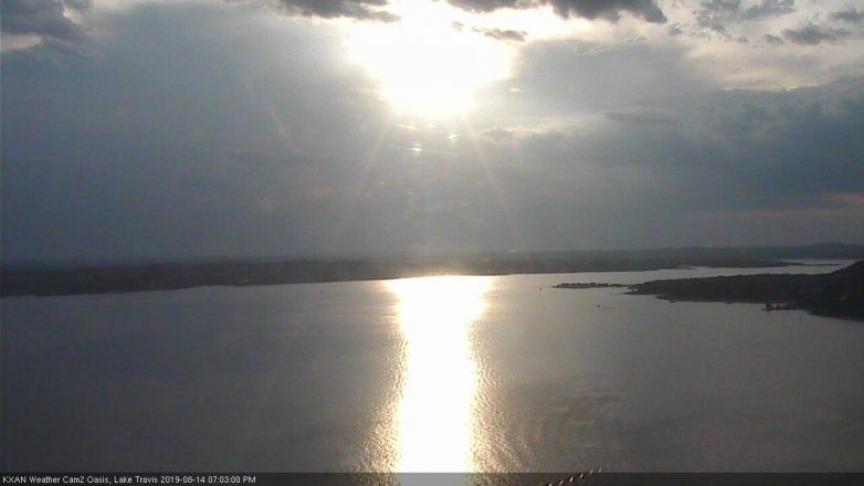 Lake Travis webcam, August 14, 2019 6:05 PM CT