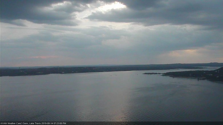 Lake Travis webcam, August 14, 2019 6:25 PM CT