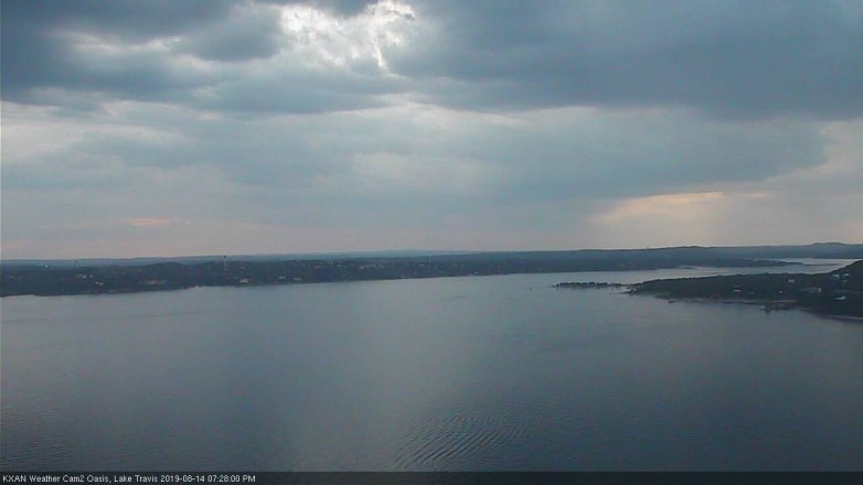 Lake Travis webcam, August 14, 2019 6:30 PM CT