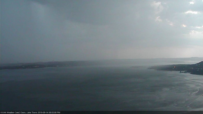 Lake Travis webcam, August 14, 2019 7:05 PM CT