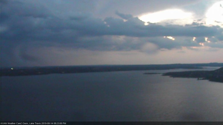 Lake Travis webcam, August 14, 2019 7:25 PM CT