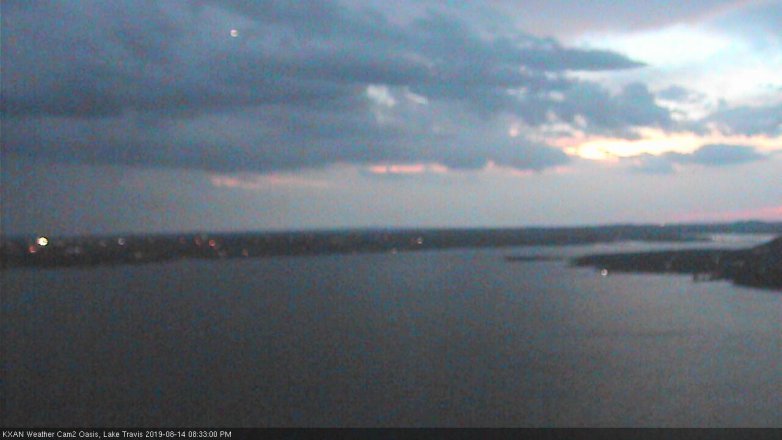 Lake Travis webcam, August 14, 2019 7:35 PM CT