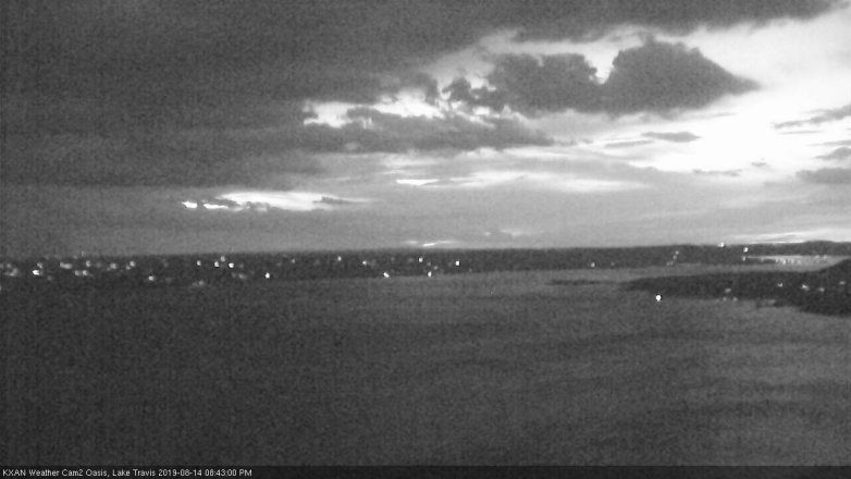 Lake Travis webcam, August 14, 2019 7:45 PM CT