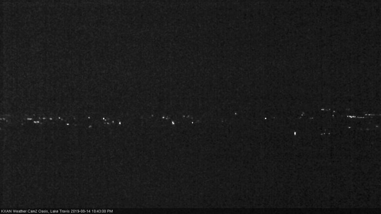 Lake Travis webcam, August 14, 2019 9:45 PM CT