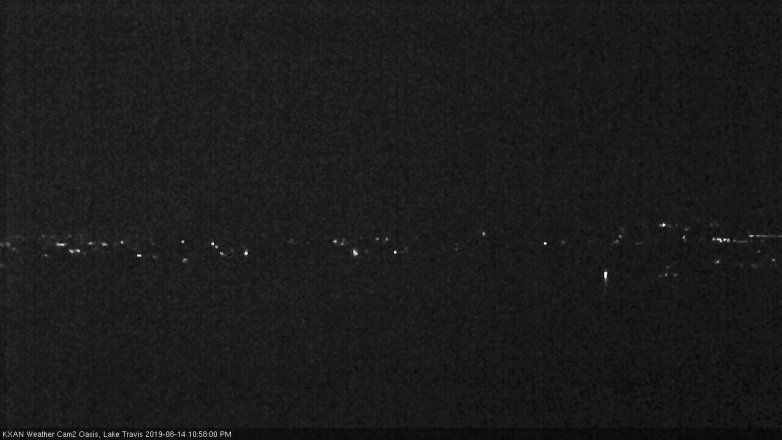Lake Travis webcam, August 14, 2019 10:00 PM CT