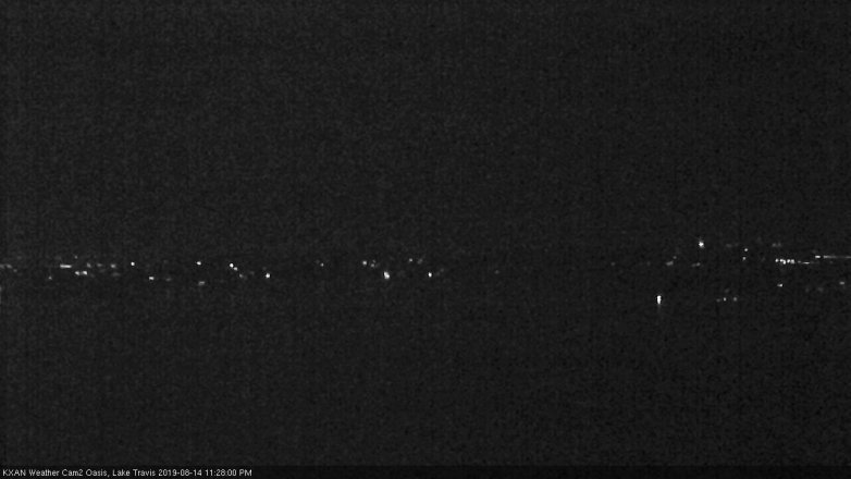 Lake Travis webcam, August 14, 2019 10:30 PM CT