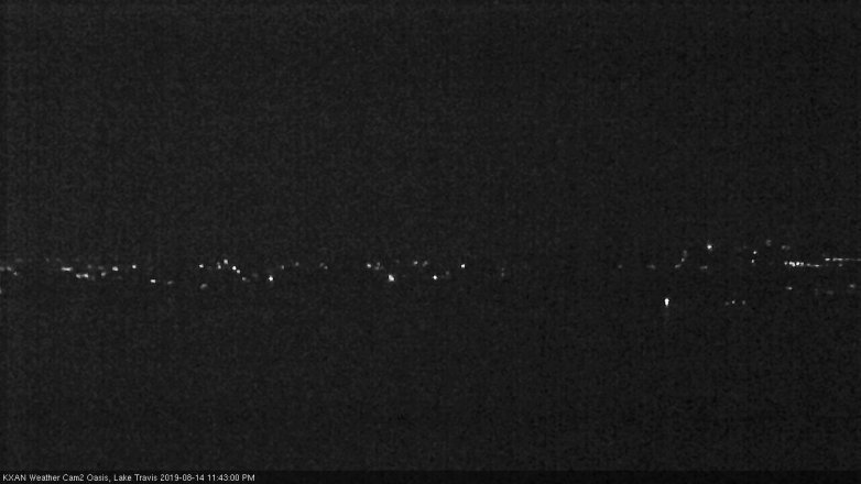 Lake Travis webcam, August 14, 2019 10:45 PM CT