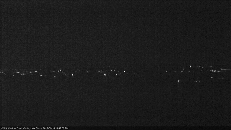 Lake Travis webcam, August 14, 2019 10:50 PM CT