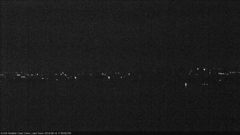 Lake Travis webcam, August 14, 2019 11:00 PM CT