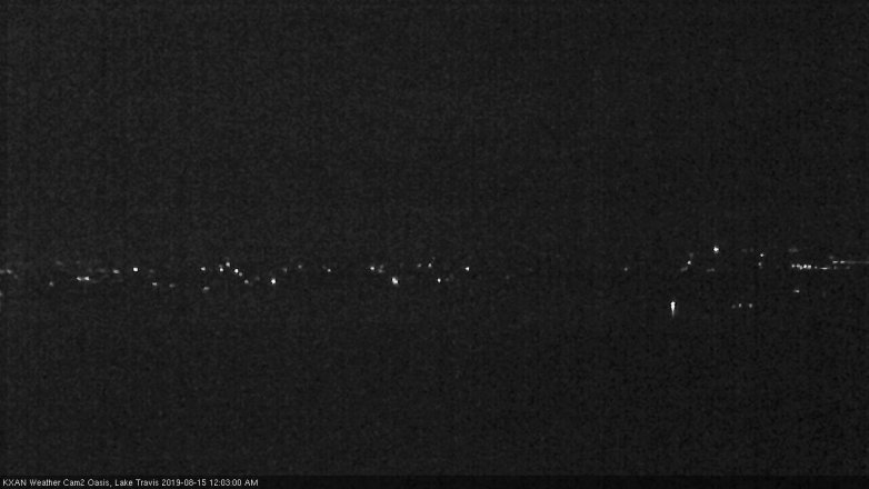 Lake Travis webcam, August 14, 2019 11:05 PM CT