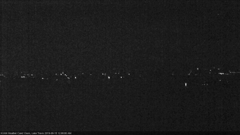 Lake Travis webcam, August 14, 2019 11:10 PM CT