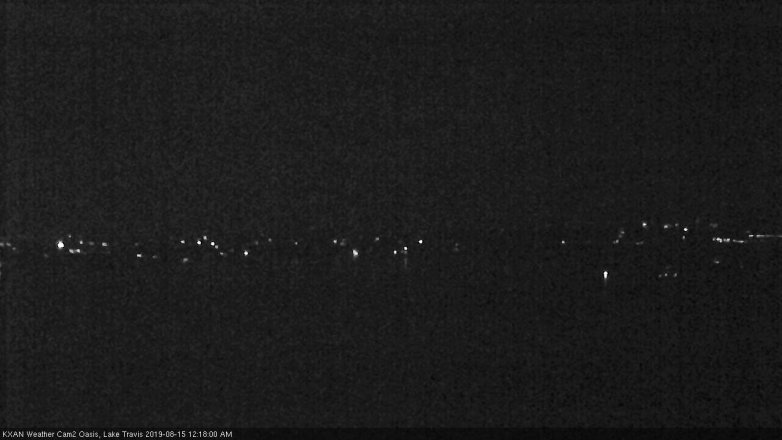 Lake Travis webcam, August 14, 2019 11:20 PM CT
