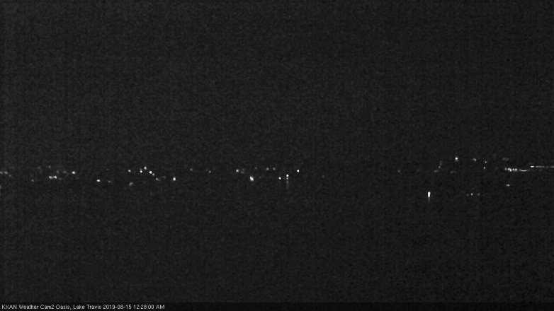 Lake Travis webcam, August 14, 2019 11:30 PM CT