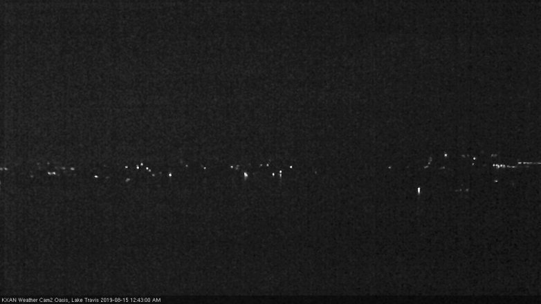 Lake Travis webcam, August 14, 2019 11:45 PM CT