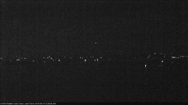 Lake Travis webcam, August 14, 2019 11:50 PM CT