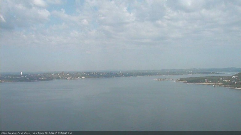Lake Travis webcam, August 15, 2019 9:00 AM CT