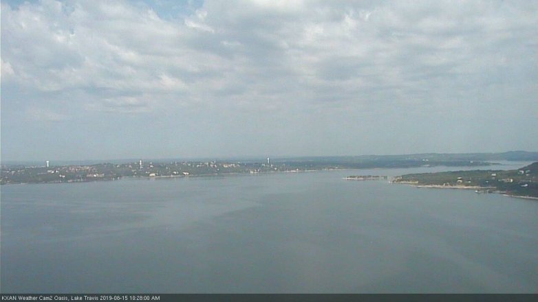 Lake Travis webcam, August 15, 2019 9:30 AM CT