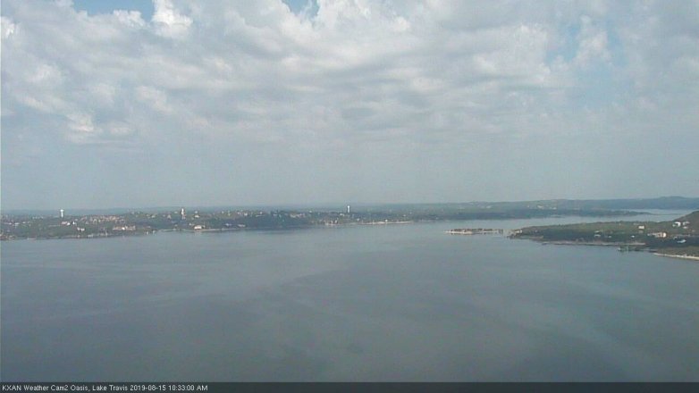 Lake Travis webcam, August 15, 2019 9:35 AM CT