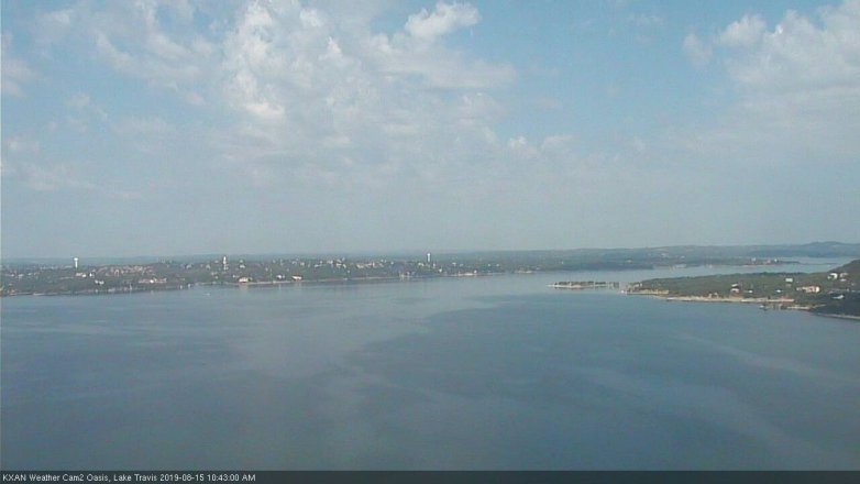 Lake Travis webcam, August 15, 2019 9:45 AM CT