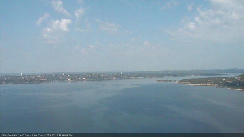 Lake Travis webcam, August 15, 2019 9:50 AM CT