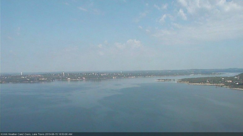 Lake Travis webcam, August 15, 2019 9:55 AM CT