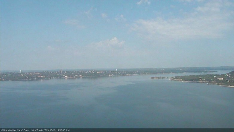 Lake Travis webcam, August 15, 2019 10:00 AM CT