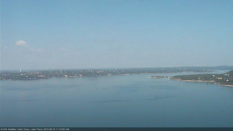 Lake Travis webcam, August 15, 2019 10:20 AM CT