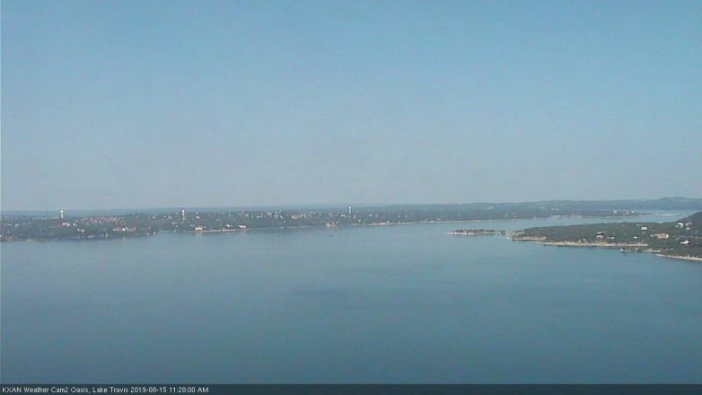 Lake Travis webcam, August 15, 2019 10:30 AM CT