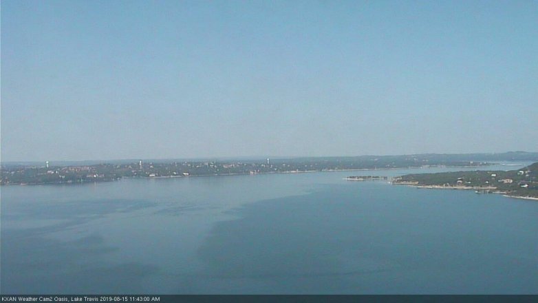 Lake Travis webcam, August 15, 2019 10:45 AM CT
