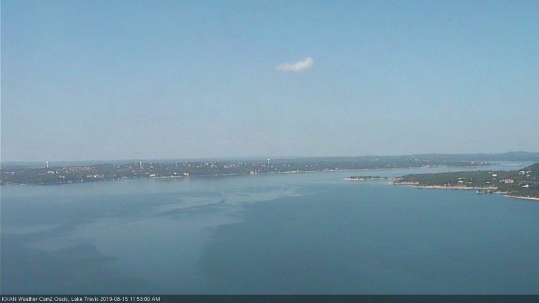 Lake Travis webcam, August 15, 2019 10:55 AM CT