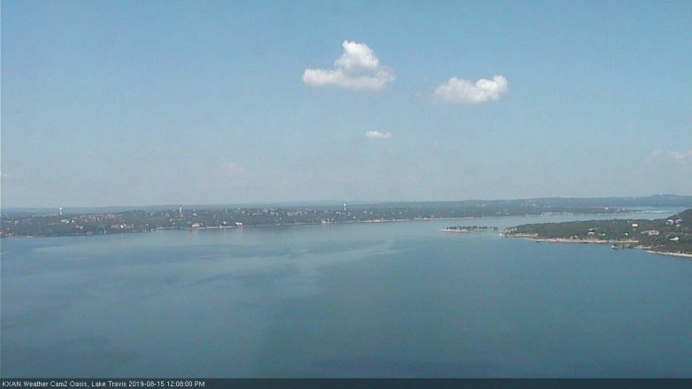 Lake Travis webcam, August 15, 2019 11:10 AM CT