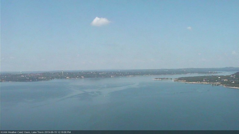Lake Travis webcam, August 15, 2019 11:20 AM CT