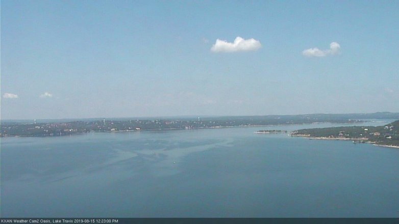 Lake Travis webcam, August 15, 2019 11:25 AM CT
