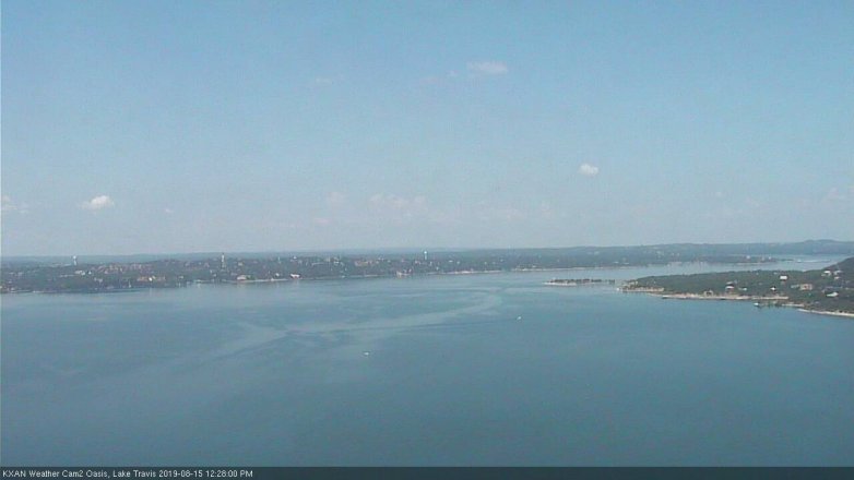 Lake Travis webcam, August 15, 2019 11:30 AM CT