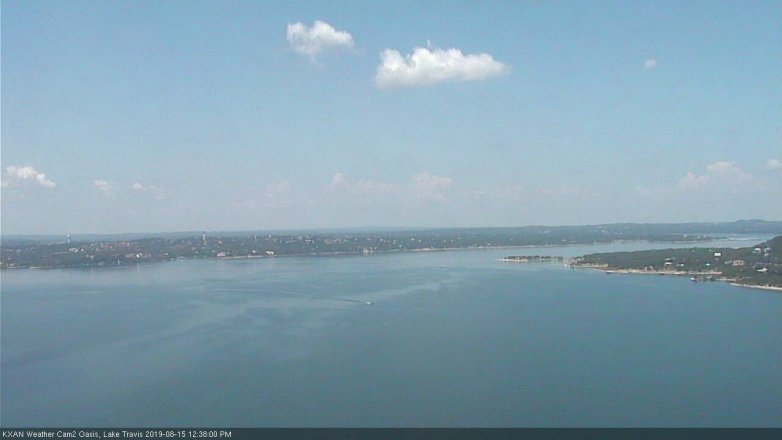 Lake Travis webcam, August 15, 2019 11:40 AM CT