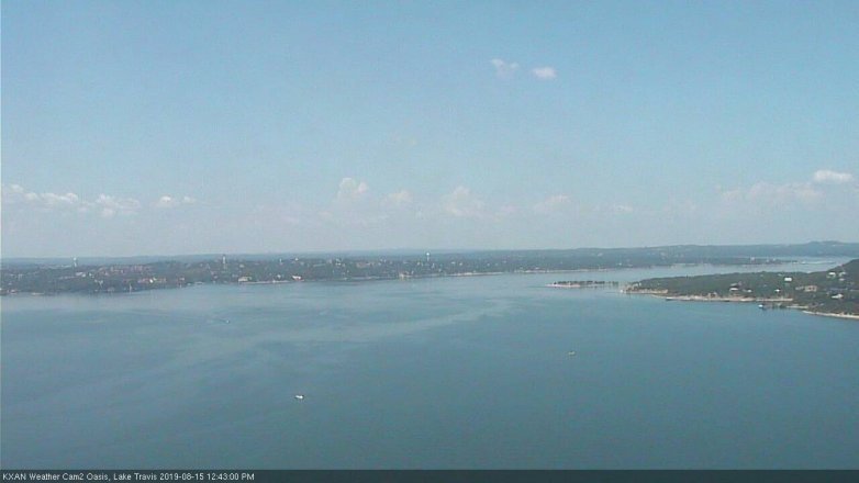 Lake Travis webcam, August 15, 2019 11:45 AM CT