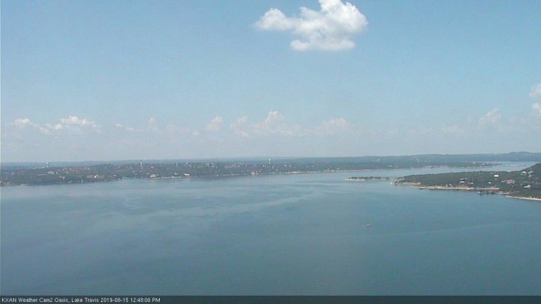 Lake Travis webcam, August 15, 2019 11:50 AM CT