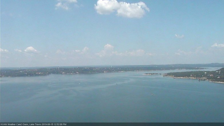 Lake Travis webcam, August 15, 2019 11:55 AM CT