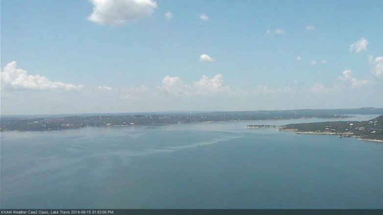 Lake Travis webcam, August 15, 2019 12:05 PM CT
