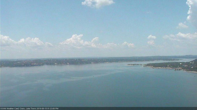 Lake Travis webcam, August 15, 2019 12:25 PM CT