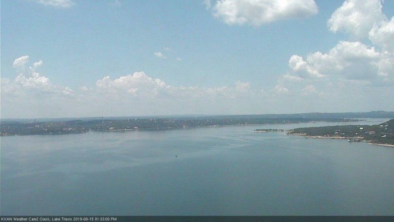Lake Travis webcam, August 15, 2019 12:35 PM CT
