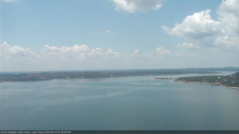 Lake Travis webcam, August 15, 2019 12:40 PM CT