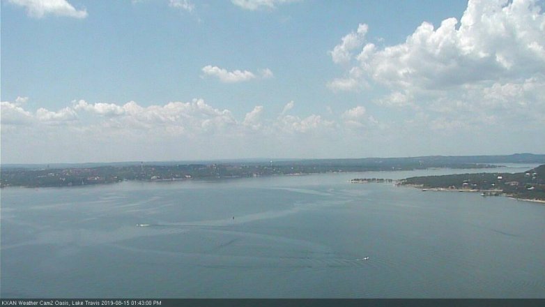 Lake Travis webcam, August 15, 2019 12:45 PM CT