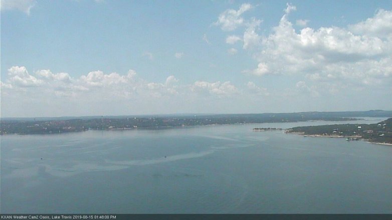 Lake Travis webcam, August 15, 2019 12:50 PM CT