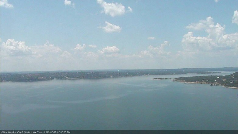 Lake Travis webcam, August 15, 2019 1:05 PM CT