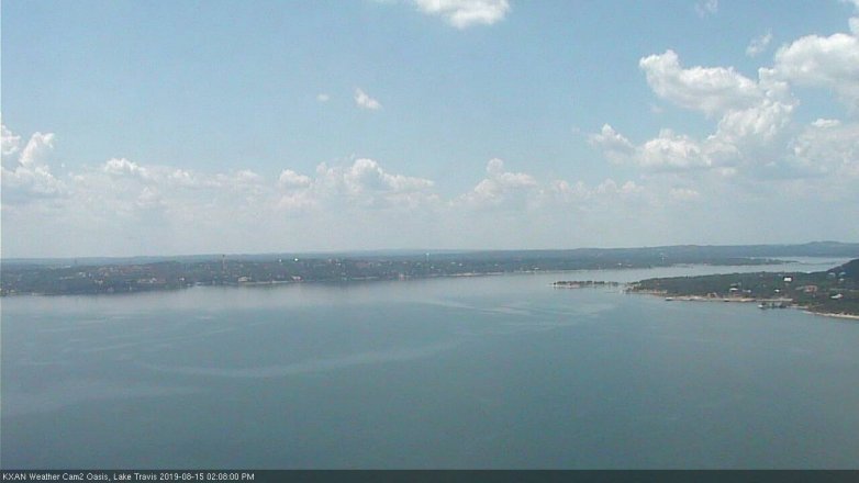 Lake Travis webcam, August 15, 2019 1:10 PM CT