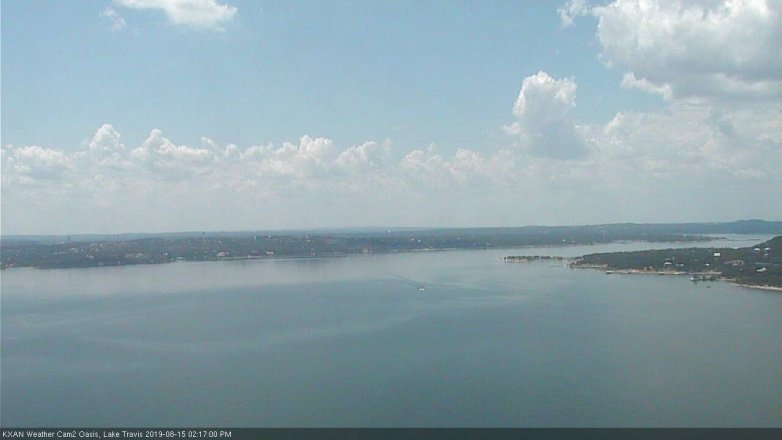 Lake Travis webcam, August 15, 2019 1:20 PM CT