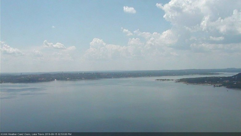 Lake Travis webcam, August 15, 2019 1:55 PM CT