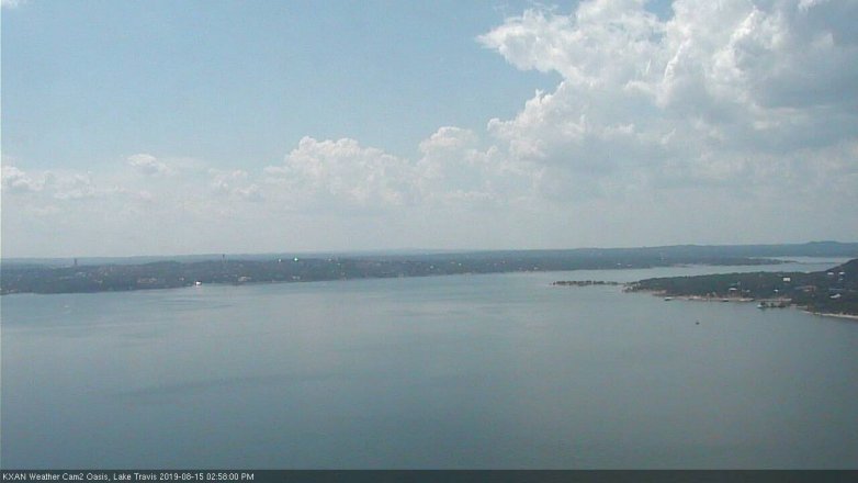 Lake Travis webcam, August 15, 2019 2:00 PM CT